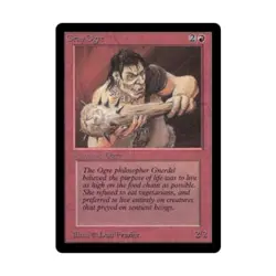 WOTC MtG Beta Gray Ogre (C) EX - Image 1