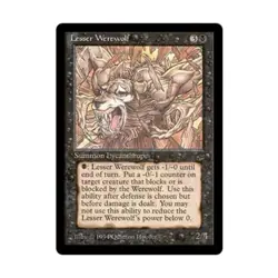WOTC MtG Legends Lesser Werewolf (U) EX - Image 1
