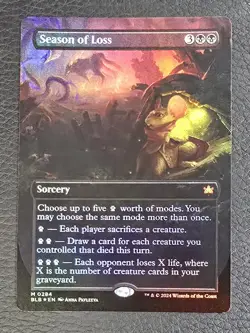 Season Of Loss 284 Borderless Foil MTG Bloomburrow NM Mythic Magic Card - Image 1