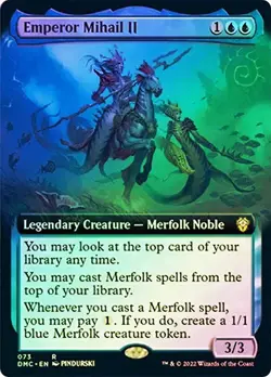 Emperor Mihail II [Ext. Art Foil]  Commander: Dominaria Unite (DMC 73) MtG NM - Image 1