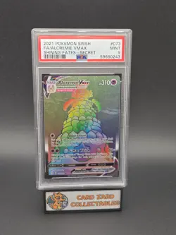 2021 POKEMON SWORD & SHIELD SHINING FATES #073 FA/ALCREMIE VMAX PSA 9 MINT - Image 1