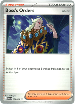 Boss's Orders 114/132 - Mega Evolution - Pokemon - NM/M English - Image 1