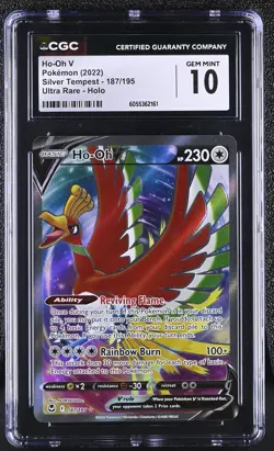 HO-OH V Silver Tempest Holo Rare #187 CGC 10 Gem Mint Pokemon - Image 1