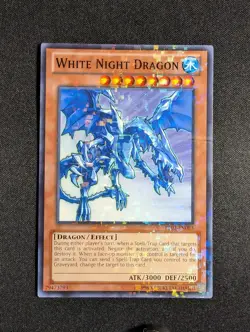 Yugioh - White Night Dragon BP02-EN083 1st Edition Mosaic Rare MP - Image 1
