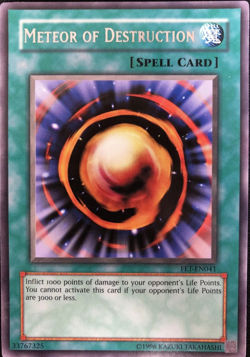 METEOR OF DESTRUCTION Rare FET-EN041 YuGiOh TCG Card - Image 1