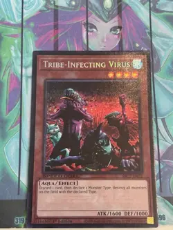 Yugioh 1x Tribe-Infecting Virus Prismatic Secret Rare PSR SBC2-ENI22 1st Ed NM - Image 1