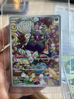 Pokemon TCG Morpeko Paradox Rift 206/182 Holo Illustration Rare Card - Image 1