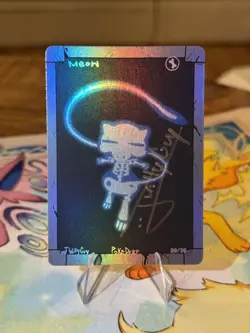 Pokederp Halloween - Meow (Mew) X-ray - Holo - Pokemon Parody/Derpy card SIGNED! - Image 1