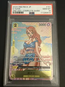 PSA 10 One Piece Card O-Nami 2nd Anniversary Guidebook OP06-101 Promo Japanese - Image 1