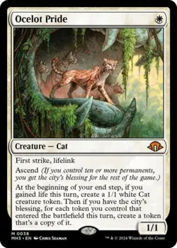 MTG English Ocelot Pride NM Foil Modern Horizons 3 - Image 1
