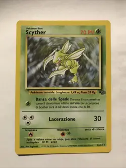 Pokemon TCG ITALIAN Jungle Scyther 26/64 Regular Rare Card - Image 1