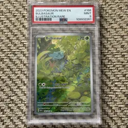Pokemon TCG Bulbasaur Scarlet & Violet 151 Holo Illustration Card 166/165 PSA 9 - Image 1
