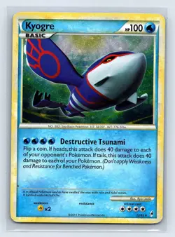 Pokemon TCG Kyogre Holo Rare Card Call of Legends 12/95 - Image 1
