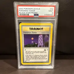 PSA 9 MINT Pokemon Tower # 42 WOTC Black Star Promo Pokemon Card - Image 1