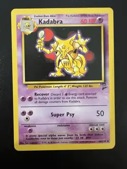 Kadabra 46/130 Base Set 2 2000 Pokemon Card Uncommon NM - Image 1