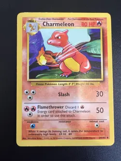 Charmeleon 24/102 Base Set Unlimited 1999 Pokemon Card Uncommon NM - Image 1