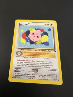 Igglybuff 40/75 Neo Discovery Unlimited 2001 Pokemon Card Uncommon NM - Image 1