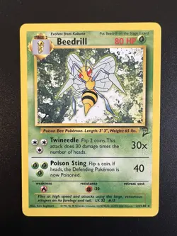 Beedrill 21/130 Base Set 2 2000 Pokemon Card Rare NM - Image 1