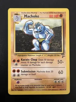 Machoke 49/130 Base Set 2 2000 Pokemon Card Uncommon NM - Image 1