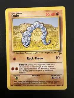 Onix 84/130 Base Set 2 2000 Pokemon Card Common NM - Image 1