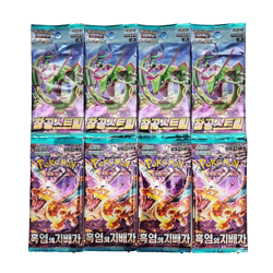 9(4+4+1)PACKS Pokemon Cards Evolving Skies Obsidian Flames Booster Sealed KOREAN - Image 1