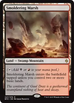 Smoldering Marsh NM, English MTG Battle for Zendikar - Image 1