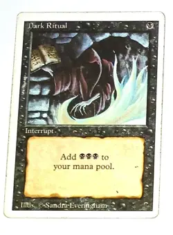 Magic the Gathering * MTG * 1 x Dark Ritual * Revised * HP - Image 1