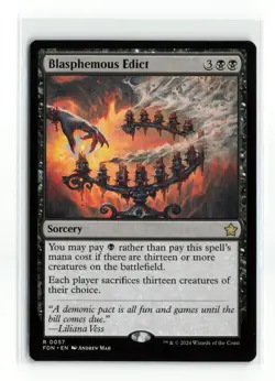 BLASPHEMOUS EDICT 0057 FOUNDATIONS NON HOLO MTG NM - Image 1