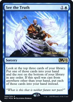 Magic the Gathering: MTG CORE 2021 SEE THE TRUTH PRERELEASE FOIL RARE - Image 1