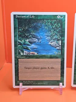 🟢🟢🟢 (4) 1995 MAGIC The Gathering STREAM OF LIFE 4TH EDITION PLAYED 🟢🟢🟢 - Image 2