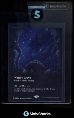 2025 MTG EDGE OF ETERNITIES #0381 WATERY GRAVE BORDERLESS GALAXY FOIL - Image 1