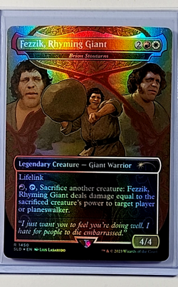 MTG Magic the Gathering Secret Lair Foil Fezzik Rhyming Giant / Andre the Giant - Image 1