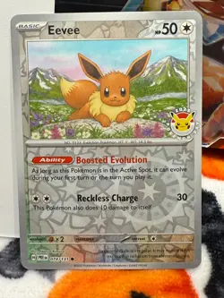 Eevee - (Pokemon Day 2025) Reverse Cosmos Holo Prismatic Evolutions PRE 074/131 - Image 1