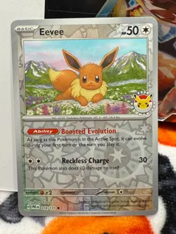 Eevee - (Pokemon Day 2025) Reverse Cosmos Holo Prismatic Evolutions PRE 074/131 - Image 2