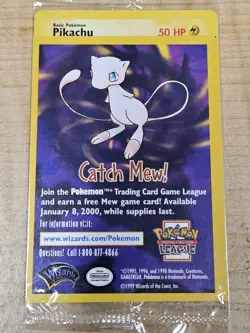 Pokemon First Movie Pikachu SEALED #4 Mint - Image 1