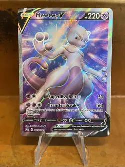 Pokemon Sword & Shield - Black Star Promos Mewtwo V #SWSH229 Holo Shiny NM - Image 1