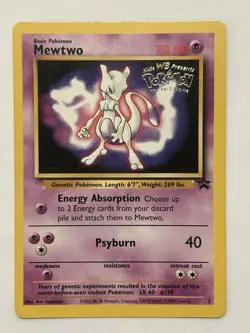 Pokemon TCG Mewtwo #3 Black Star Promo Card Wizards of the Coast Movie - Image 1
