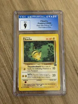 Pokemon 2000 Pikachu #27 Black Star Promos The Power of One CGC 9 - Image 1