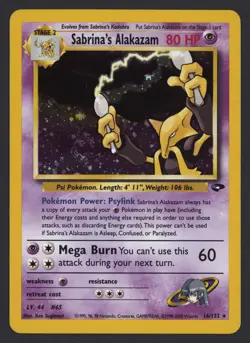 2000 Pokemon Gym Challenge #16 Sabrina's Alakazam Holo - Image 1