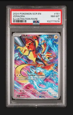 PSA 8 ZERAORA 151 STELLAR CROWN ILLUSTRATION RARE POKEMON - Image 1