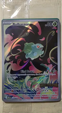 Bulbasaur Stamped Promo Illustration Rare - #133/132 - Pokemon Mega Evolutions - Image 1