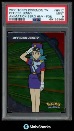 2000 TOPPS POKEMON TV ANIMATION EDITION SERIES 3 #HV17 OFFICER JENNY FOIL PSA 9 - Image 1