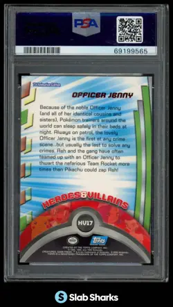 2000 TOPPS POKEMON TV ANIMATION EDITION SERIES 3 #HV17 OFFICER JENNY FOIL PSA 9 - Image 2