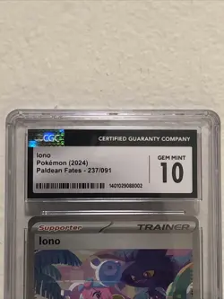CGC Iono Gem Mint 10 237/091 Paldean Fates 2024 Pokemon TCG Authentic - Image 4