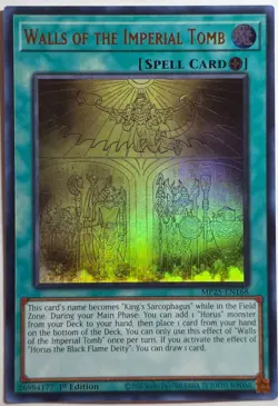 Yugioh Walls of the Imperial Tomb MP25-EN168 Ultra Rare 1st Edition - Image 1