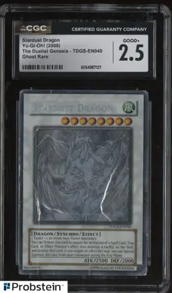 CGC 2.5 Stardust Dragon GHOST Rare TDGS-EN040 Duelist Genesis YUGIOH 2002 5Ds - Image 1