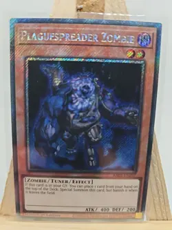 Yu-Gi-Oh Plaguespreader Zombie 1st Edition Platinum Secret Rare RA03-EN207 NM - Image 1