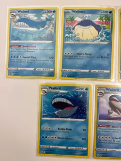Wailmer Wailord Pokemon Card Collection Lot Of 5 Holo TCG Common - Image 2