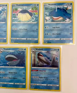 Wailmer Wailord Pokemon Card Collection Lot Of 5 Holo TCG Common - Image 3