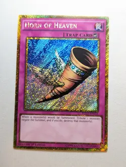 Horn of Heaven Gold Secret Rare Yugioh Card PGL3-EN034 - LP - Image 1
